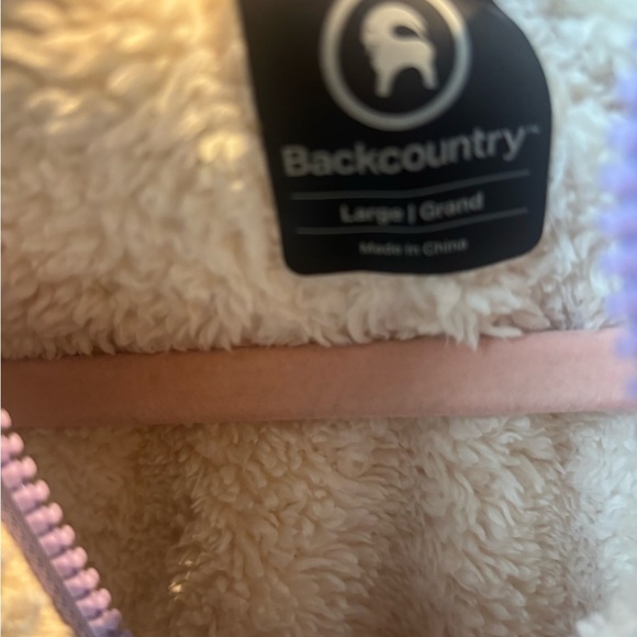 Backcountry Fleece Cream and Tan Sherpa Pullover Jacket - Picture 4 of 8